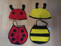Pustni kostum pikapolonica in čebela za dojenčke do 2 let