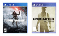 PS4 Playstation 4 igre Rise of the Tomb Raider & Uncharted 1-3