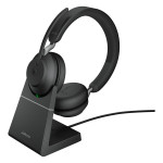 Jabra Evolve2 65 Stereo MS + polnilna postaja + Link 380 USB-A, črne b