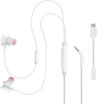 JBL Quantum 50 USB-C žične gaming slušalke v beli barvi - novo