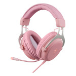 Slušalke Deltaco Gaming Stereo Jack LED roza