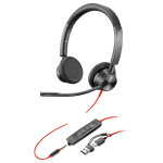 Stereo slušalke HP Poly Blackwire C3325 z USB-C/A in 3,5 mm priključko