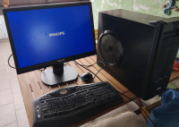 Računalniški komplet, 8gb ram, ssd 128gb + hdd 256gb, 24"monitor