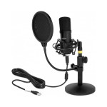 Delock profesionalni USB kondenzatorski mikrofonski komplet za podcast