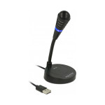 Delock USB mikrofon s stojalom in gumbom za utišanje na dotik