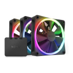 120 mm NZXT F-Series F120 RGB ventilator trojni črne barve RF-R12TF-B1