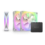 120 mm ventilator NZXT F-Series F120 RGB DUO, trojni bel, RF-D12TF-W1