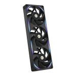 360 mm ventilator NZXT F-Series F360X RGB, enojni, črne barve, RF-U36P