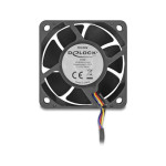 Delock 67300 aksialni ventilator 24 V DC, 60 x 60 x 25 mm, črn