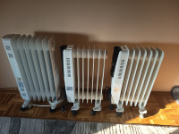 3 manjši prenosni električni radiatorji