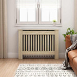 vidaXL Pokrov za radiator 112x19x81,5 cm inženirski les