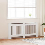 vidaXL Pokrov za radiator bele barve inženirski les 172 cm