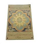 Kositrni plaket ( litografija) svetega Bernardina Sienskega. 1930