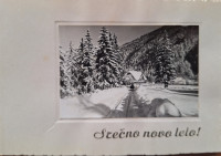 LOGARSKA DOLINA, SESTRE LOGAR NOVOLETNA ČESTITKA 1966