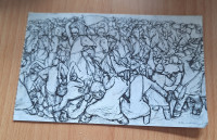 Prodam razglednico Toneta Kralja, risba 1970