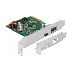 Kartica USB PCIe Express x4 > 1x USB-C 3.1 Gen2 + 1x USB 3.1 Gen2 D
