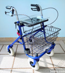 Rolator hodulja -velik sedež, košara, pladenj, držalo palice