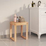 vidaXL Kopalniški stolček 40x30x46 cm trdna orehovina