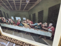 Zadnja večerja, uokvirjena replika mojstrovine L. da Vinci-ja.