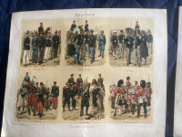 LITOGRAFSKI LISTI -  HABSBURG IN EVROPSKE VOJAŠKE UNIFORME