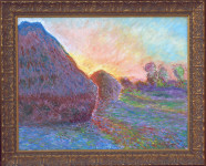 Reprodukcija Claude Monet; Grainstacks; 1890;