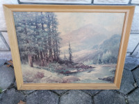 SLIKA na lesonitu v lepem okvirju brez stekla 66 x 51 cm