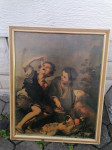 SLIKA na lesonitu v okvirju brez stekla 68 x 83 cm