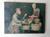 SLIKA na lesu brez okvirja in stekla 19,5 x 15 cm