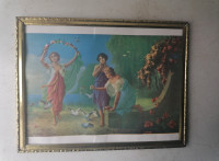 SLIKA v kovinskem okvirju brez stekla 30 x 23 cm