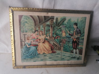 SLIKA v lepem kovinskem okvirju s steklom 30 x 23,5 cm