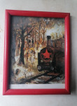 SLIKA v lepem okvirju s steklom 16 x 21 cm