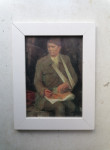 SLIKA v lepem širokem okvirju s folijo 17 x 21,5 cm samo stoječa
