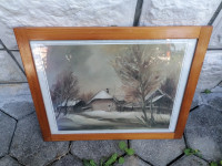 SLIKA v lesenem okvirju s steklom 49 x 39 cm