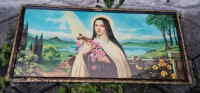 SLIKA v okvirju s steklom 80 x 38,5 cm
