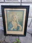SLIKA v poškodovanem okvirju s steklom 33 x 43 cm