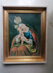 SLIKA v širokem debelem okvirju s steklom 28 x 35 cm
