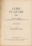 Gore in ljudje, 1947, glasilo Odbora za planinstvo in alpinistiko FZS