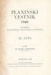 Planinski vestnik, 1940, glasilo Slovenskega planinskega društva