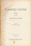 Planinski vestnik, 1952, glasilo Planinske zveze Slovenije