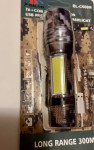 LED LongRange Flashlight svetilka USB megalight Torch Tactical