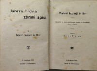 Janez Trdina, Bahovi huzarji in Iliri, 1903