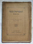 TESTAMENT, PO ROMANU JANKA KRSNIKA SPISAL JANKO ROZMAN, 1906