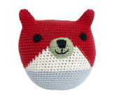 Žogica z ropotuljico Lisjak Martin iz ekološkega bombaža