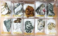 12 slovenskih mineralov komplet dravit eklogit kristal turmalin darilo
