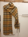 BURBERRY 100% Cashmere Check Wide Scarf Unisex