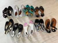 Ženski čevlji s peto, sandali, št. 39
