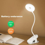 Prenosna LED namizna svetilka s sponko, zatemnjevanje, 1200 mAh
