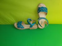 NARAVNO USNJE: Dekliški sandali turkizno modri št. 31