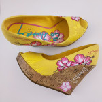 Ed Hardy peep toe wedges, št. 36