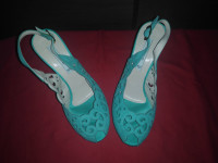 Prekrasni peep toe ALBANO sandali - barva mint